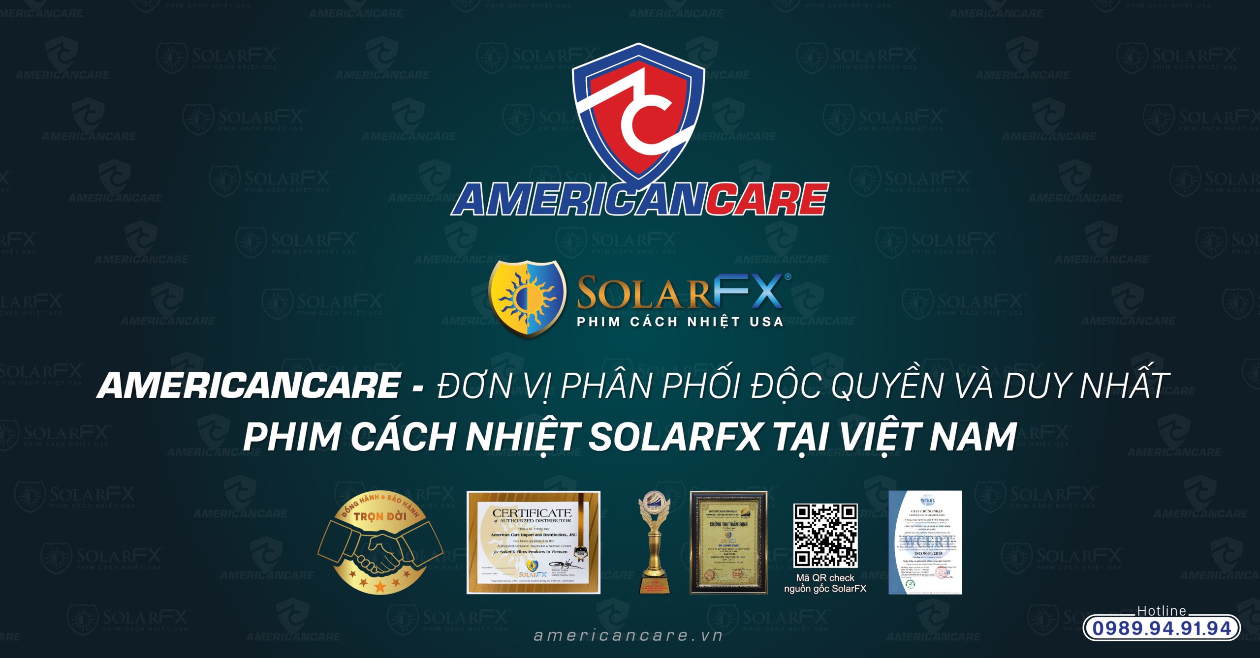 AmericanCare là công ty Cổ phần phân phối độc quyền và duy nhất hãng phim cách nhiệt SolarFX