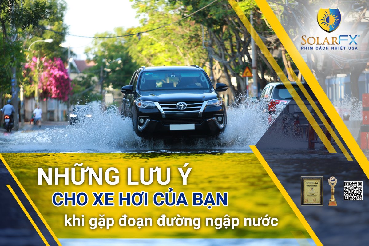 Những lưu ý cho xe hơi khi gặp trời mưa lớn, ngập nước.